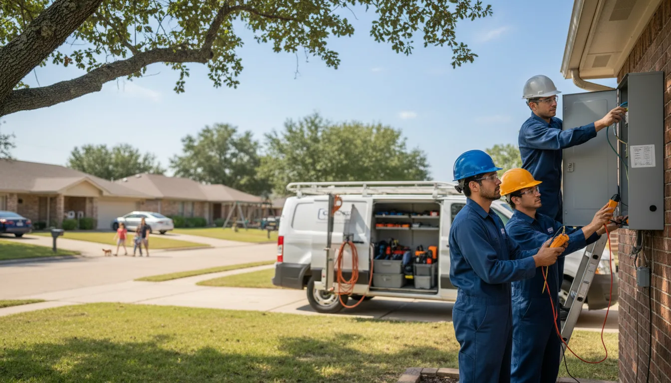 Certified electrician providing emergency electrical services in Du Pont, GA